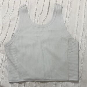 Lululemon White Ribbed Tank Top